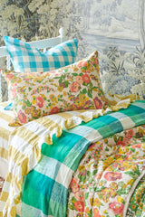 SHIPS JULY - Kelp Stripe Ruffle Flat Sheet