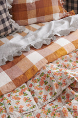 Pinstripe Ruffle Flat Sheet