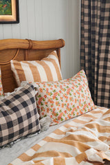 Licorice Gingham Linen Curtain