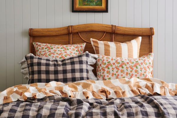 SHIPS MAY - Licorice Gingham Duvet Cover