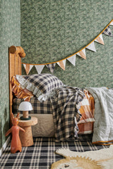 Licorice Gingham Ruffle Flat Sheet