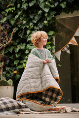 Licorice/Pinstripe Double Sided Quilt