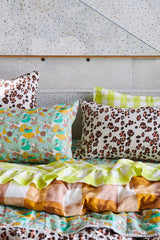 SHIPS APRIL - Limoncello Gingham Ruffle Flat Sheet