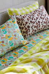 SHIPS APRIL - Limoncello Gingham Ruffle Flat Sheet