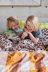 SHIPS APRIL - Biscuit Check Duvet Cover