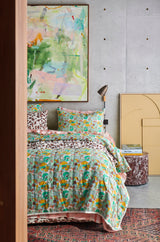 SHIPS APRIL - Floss Check Ruffle Flat Sheet