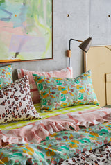 SHIPS APRIL - Floss Check Ruffle Flat Sheet