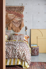 SHIPS JULY - Kelp Stripe Ruffle Flat Sheet