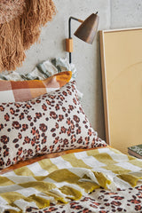 SHIPS JULY - Kelp Stripe Ruffle Flat Sheet