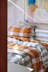SHIPS JULY - Biscuit/Fog Double Sided Quilt