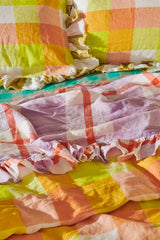 SHIPS SEPTEMBER - Thistle Check Ruffle Flat Sheet