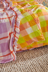 SHIPS SEPTEMBER - Thistle Check Ruffle Flat Sheet