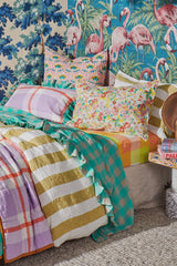 SHIPS MID NOVEMBER - Havana Gingham Flat Sheet