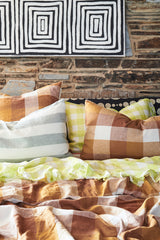 SHIPS APRIL - Biscuit Check Duvet Cover