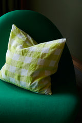 SHIPS APRIL - Limoncello Gingham Cushion