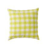 SHIPS APRIL - Limoncello Gingham Cushion