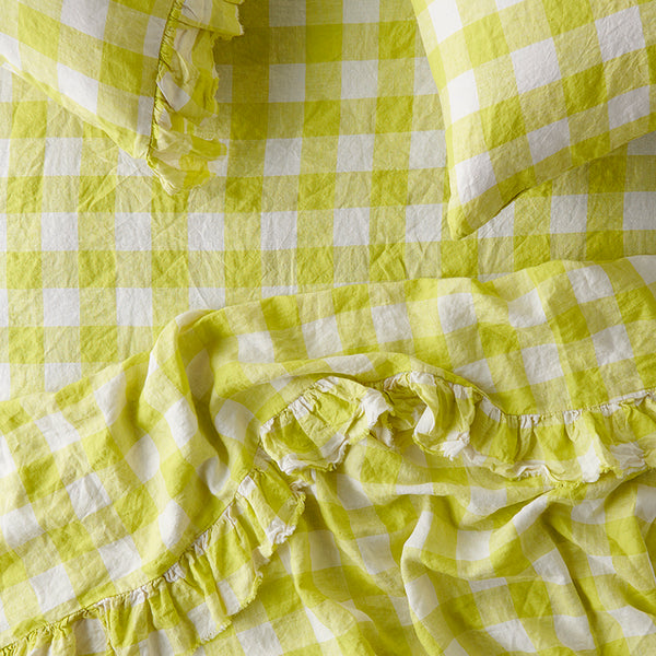 SHIPS MAY - Limoncello Gingham Fitted Sheet