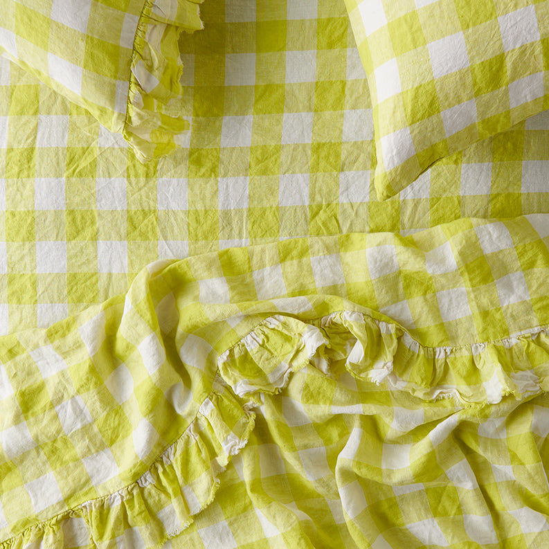 SHIPS MAY - Limoncello Gingham Fitted Sheet