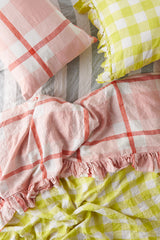 SHIPS MAY - Limoncello Gingham Duvet Cover