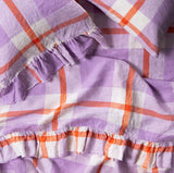 SHIPS SEPTEMBER - Thistle Check Ruffle Flat Sheet