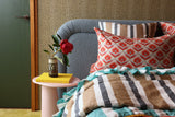 SHIPS JULY - Emerald Stripe Ruffle Flat Sheet