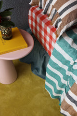 SHIPS SEPTEMBER - Cherry Gingham Fitted Sheet