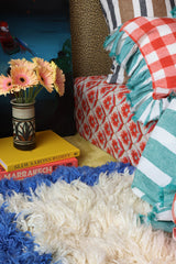 SHIPS JULY - Emerald Stripe Ruffle Flat Sheet