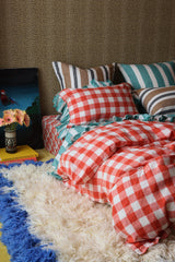SHIPS SEPTEMBER - Cherry Gingham Duvet Cover