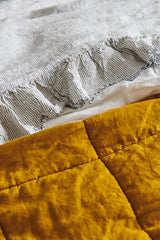 Pinstripe Ruffle Flat Sheet