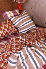Taupe Stripe Pillowcase Sets