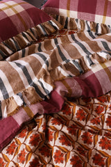SHIPS SEPTEMBER - Plum Check Duvet Cover