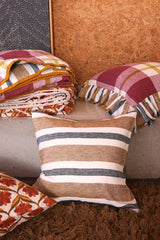 Taupe Stripe Cushion