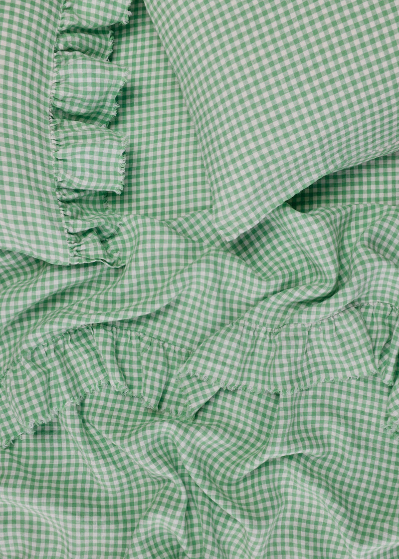 SHIPS SEPTEMBER - Fresco Gingham Flat Sheet
