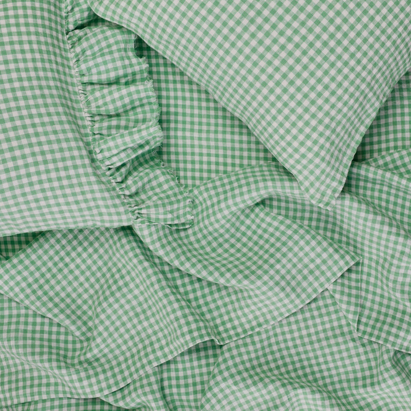 SHIPS SEPTEMBER - Fresco Gingham Flat Sheet