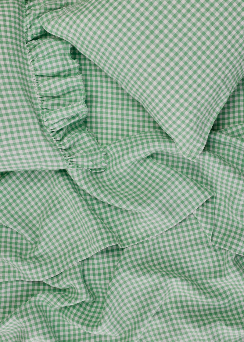 SHIPS SEPTEMBER - Fresco Gingham Flat Sheet