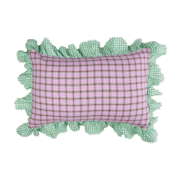 SHIPS SEPTEMBER - Marmelatta Check Full Ruffle Pillowcase Set