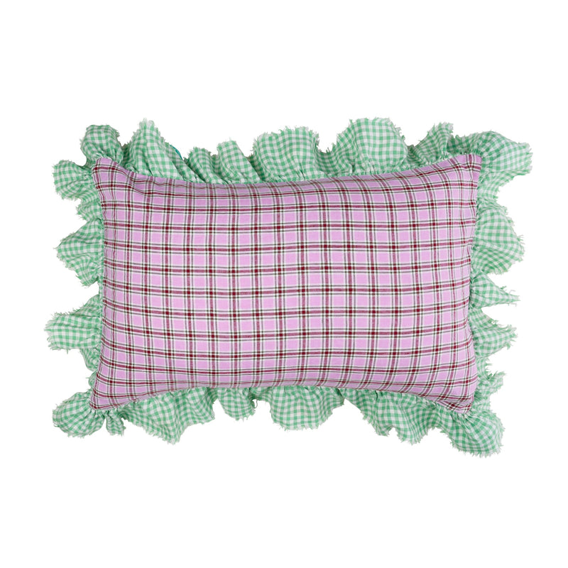 SHIPS SEPTEMBER - Marmelatta Check Full Ruffle Pillowcase Set