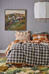 SHIPS SEPTEMBER - Licorice/ Pinstripe Double Sided Quilt