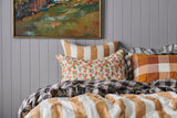 SHIPS SEPTEMBER - Licorice Gingham Ruffle Flat Sheet