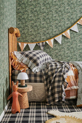 Licorice Gingham Fitted Sheet