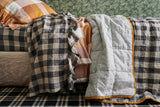 SHIPS SEPTEMBER - Licorice/ Pinstripe Double Sided Quilt