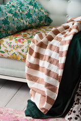 SHIPS MID NOVEMBER - Tobacco Stripe Flat Sheet