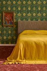 SHIPS LATE OCTOBER - Saffron Heavyweight Linen Bedcover