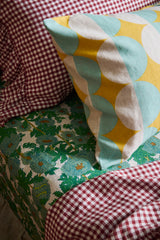 SHIPS LATE OCTOBER - Mulberry Gingham Ruffle Flat Sheet