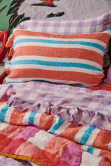 SHIPS MID NOVEMBER - Lilac Gingham Flat Sheet