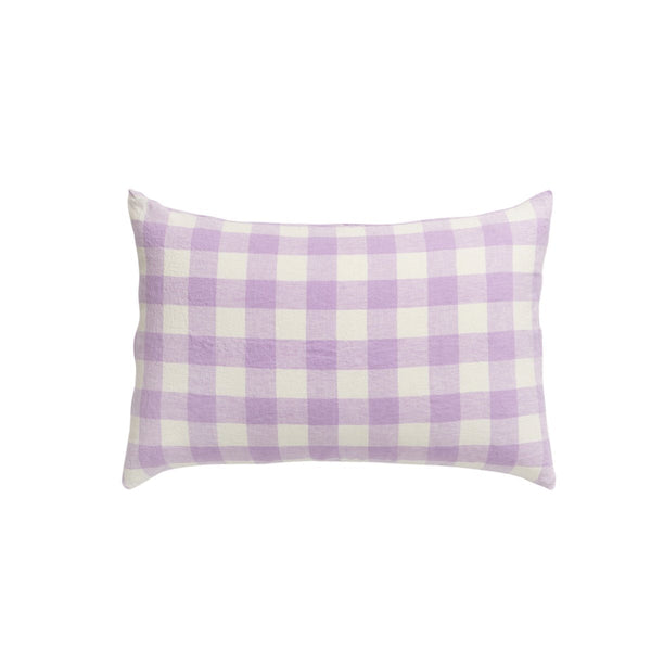 Lilac Gingham Pillowcase Sets