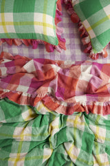 Sherbet Check Ruffle Flat Sheet