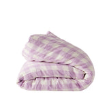 Lilac Gingham Duvet Cover