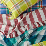 SHIPS APRIL - Sangria Stripe Flat Sheet