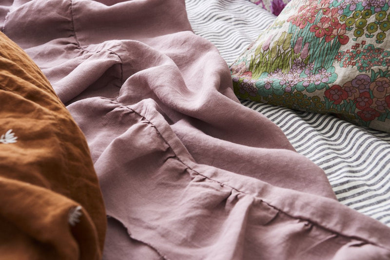 Charcoal Stripe Fitted Sheet